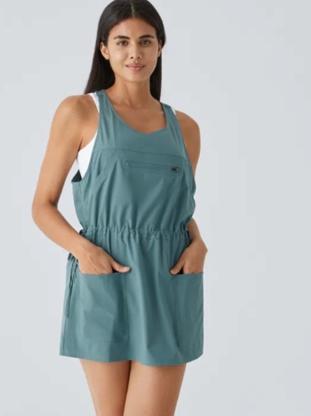 Halara Breezeful Pockets Drawstring Quick Dry Mini Hiking Dress Small